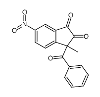 3-benzoyl-3-methyl-6-nitro-indan-1,2-dione结构式