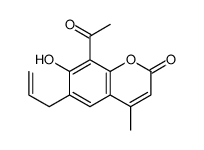 8-acetyl-7-hydroxy-4-methyl-6-prop-2-enylchromen-2-one Structure