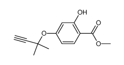 methyl 2-hydroxy-4-(1,1-dimethylprop-2-ynyloxy)-benzoate结构式