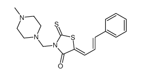 4-Thiazolidinone, 3-((4-methyl-1-piperazinyl)methyl)-5-(3-phenyl-2-pro penylidene)-2-thioxo- Structure