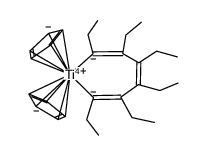 (η5-cyclopentadienyl)2Ti(C6Et6) Structure