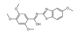 2,4,5-trimethoxy-N-(5-methoxy-1,3-benzothiazol-2-yl)benzamide Structure