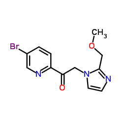 1-(5-Bromo-2-pyridinyl)-2-[2-(methoxymethyl)-1H-imidazol-1-yl]ethanone结构式