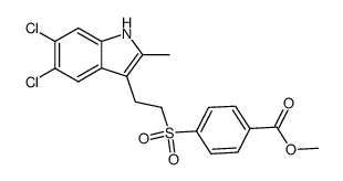 methyl 4-[[2-(5,6-dichloro-2-methyl-1H-indol-3-yl)ethyl]sulfonyl]benzoate Structure