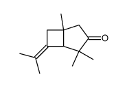 6-isopropylidene-1,4,4-trimethylbicyclo(3.2.0.)heptan-3-one Structure