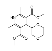 dimethyl 4-(2,3-dihydro-1,4-dioxin-5-yl)-2,6-dimethyl-1,4-dihydropyridine-3,5-dicarboxylate结构式