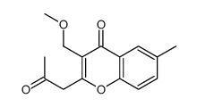 3-(methoxymethyl)-6-methyl-2-(2-oxopropyl)chromen-4-one结构式