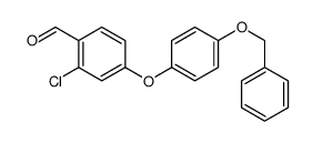 2-chloro-4-(4-phenylmethoxyphenoxy)benzaldehyde Structure