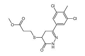 6-(3,5-Dichloro-4-methylphenyl)-4-(2-methoxycarbonyl-ethyl)thio-4,5-dihydro-3(2H)pyridazinone Structure