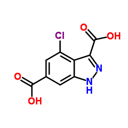 4-Chloro-1H-indazole-3,6-dicarboxylic acid结构式