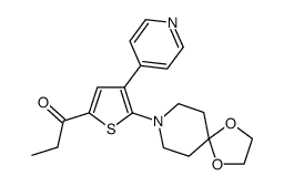 1-[5-(1,4-dioxa-8-azaspiro[4.5]dec-8-yl)-4-(pyridin-4-yl)thiophen-2-yl]propan-1-one结构式