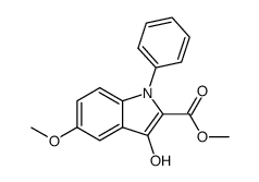 3-hydroxy-5-methoxy-1-phenyl-1H-indole-2-carboxylic acid methyl ester Structure