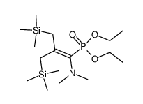 1-(Diethoxyphosphoryl)-N,N-dimethyl-3-(trimethylsilyl)-2-<(trimethylsilyl)methyl>-1-propen-1-amin Structure