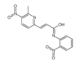 3-(6-methyl-5-nitropyridin-2-yl)-N-(2-nitrophenyl)prop-2-enamide结构式