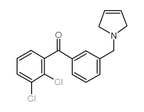 2,3-DICHLORO-3'-(3-PYRROLINOMETHYL) BENZOPHENONE结构式