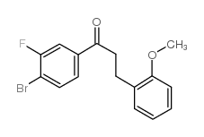 4'-BROMO-3'-FLUORO-3-(2-METHOXYPHENYL)PROPIOPHENONE结构式