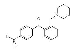 2-PIPERIDINOMETHYL-4'-TRIFLUOROMETHYLBENZOPHENONE结构式