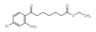 ethyl 7-(4-bromo-2-methylphenyl)-7-oxoheptanoate结构式