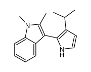 1,2-dimethyl-3-(3-propan-2-yl-1H-pyrrol-2-yl)indole结构式