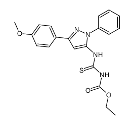 N-ethoxycarbonyl-N'-<3-(p-anisyl)-1-phenylpyrazol-5-yl>thiourea Structure