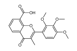 2',3',4'-trimethoxy-3-methylflavone-8-carboxylic acid结构式
