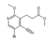 methyl 3-(5-bromo-4-cyano-2-methoxypyridin-3-yl)propanoate结构式