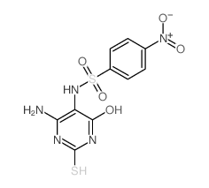 Benzenesulfonamide,N-(6-amino-1,2,3,4-tetrahydro-4-oxo-2-thioxo-5-pyrimidinyl)-4-nitro-结构式
