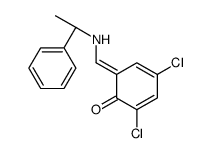 2,4-dichloro-6-[[[(1S)-1-phenylethyl]amino]methylidene]cyclohexa-2,4-dien-1-one Structure