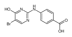 4-[(5-bromo-6-oxo-1H-pyrimidin-2-yl)amino]benzoic acid结构式