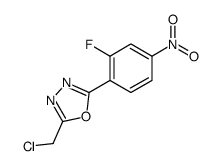2-(chloromethyl)-5-(2-fluoro-4-nitrophenyl)-1,3,4-oxadiazole Structure