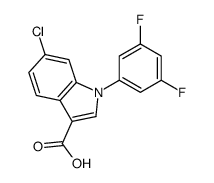 6-chloro-1-(3,5-difluorophenyl)indole-3-carboxylic acid结构式