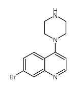 7-溴-4-(哌嗪-1-基)喹啉结构式