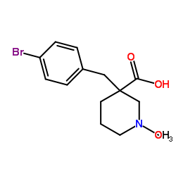 1-n-boc-3-(4-bromobenzyl) piperidine-3-carboxylic acid structure