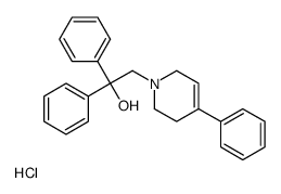 1,1-diphenyl-2-(4-phenyl-3,6-dihydro-2H-pyridin-1-yl)ethanol,hydrochloride结构式