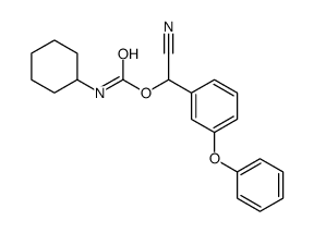 [cyano-(3-phenoxyphenyl)methyl] N-cyclohexylcarbamate结构式
