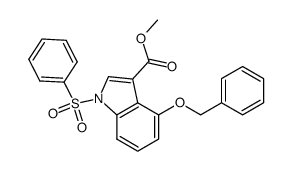 1-Benzenesulfonyl-4-benzyloxy-1H-indole-3-carboxylic acid methyl ester Structure
