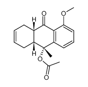 10t-acetoxy-8-methoxy-10c-methyl-(4ar,9ac)-1,4,4a,9a-tetrahydro-anthrone结构式