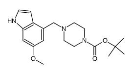 tert-butyl 4-[(6-methoxy-1H-indol-4-yl)methyl]piperazine-1-carboxylate Structure