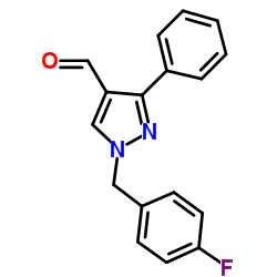 1-(4-Fluorobenzyl)-3-phenyl-1H-pyrazole-4-carbaldehyde structure