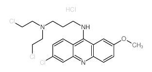 1,3-Propanediamine,N1,N1-bis(2-chloroethyl)-N3-(6-chloro-2-methoxy-9-acridinyl)-, hydrochloride(1:2)结构式