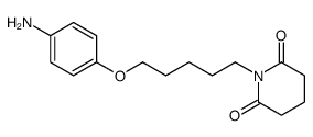 1-[5-(4-aminophenoxy)pentyl]piperidine-2,6-dione结构式