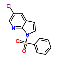 1-苯磺酰基-5-氯-1H-吡咯并[2,3-b]吡啶结构式