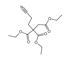 4-cyano-butane-1,2,2-tricarboxylic acid triethyl ester结构式