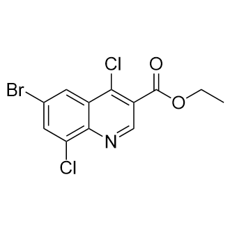 Ethyl 6-bromo-4,8-dichloroquinoline-3-carboxylate Structure