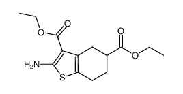 3,5-diethyl 2-amino-4,5,6,7-tetrahydro-1-benzothiophene-3,5-dicarboxylate结构式