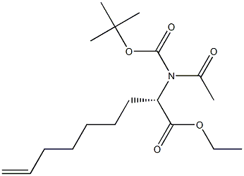 ethyl (S)-2-(N-(tert-butoxycarbonyl)acetamido)non-8-enoate结构式
