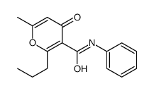 6-methyl-4-oxo-N-phenyl-2-propylpyran-3-carboxamide Structure