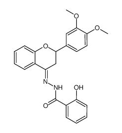 N'-(2-(3,4-dimethoxyphenyl)chroman-4-ylidene)-2-hydroxybenzohydrazide结构式