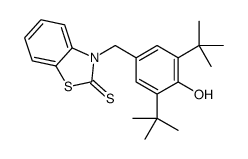 3-(4-Hydroxy-3,5-di-tert-butylbenzyl)benzothiazole-2(3H)-thione结构式