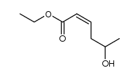 cis-5-Hydroxyhex-2-en-1-saeureethylester结构式